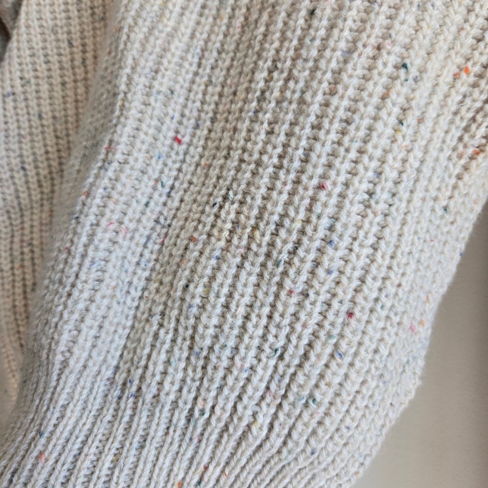 Vtg Banana Republic Medium Sweater Women Gray Vintage Confetti Rib Knit - Picture 3 of 9